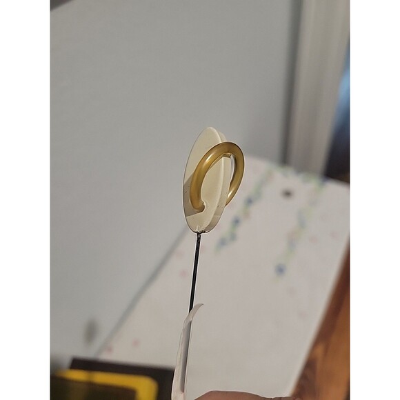 Vintage Celluloid Stick/Hat Pin-Art Deco Style-Clear Rhinestones Atlas Shrugged - Picture 4 of 10